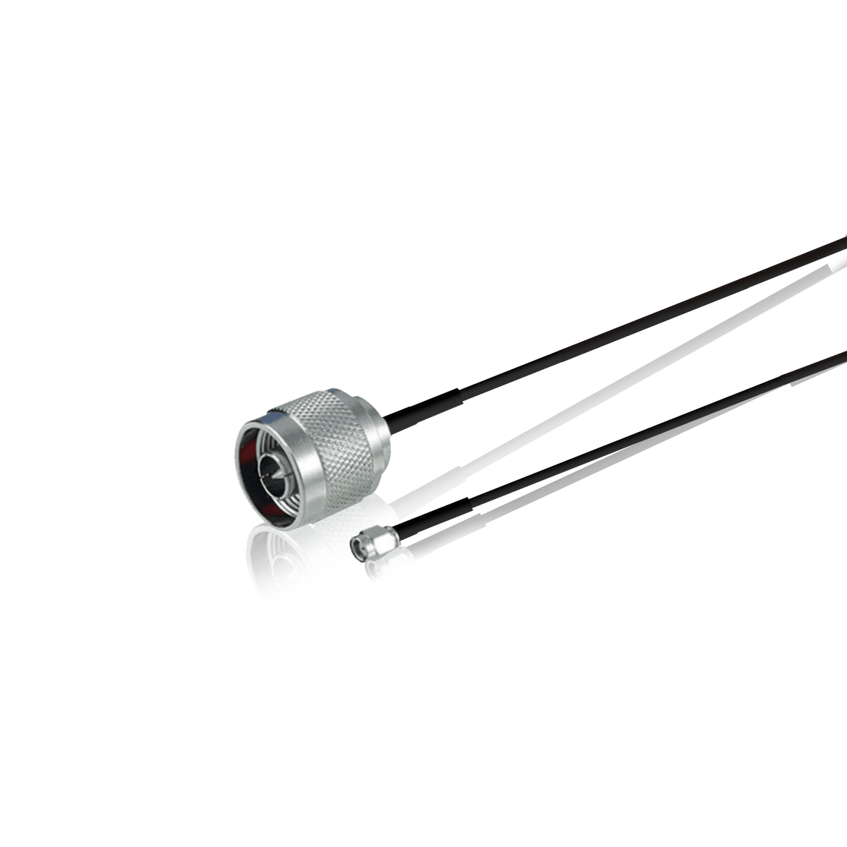 LMR ultra low loss window pass-through cable, N male to RP-SMA male