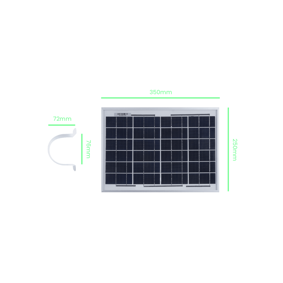 Seeed 12W outdoor solar panel, another view of the weatherproof panel