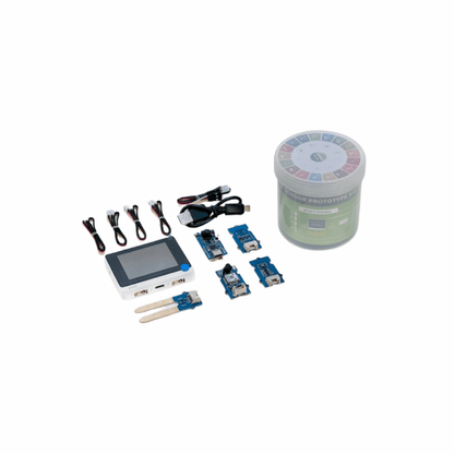 Seeed SenseCAP K1100 LoRaWAN sensor prototype kit components, alternate view